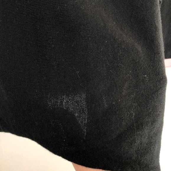 New Cloth by Design Convertible Tie Side Slit Sweater Black Purple Size XS - Picture 13 of 16